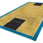 terrain de tennis et basket en dalles