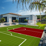 Dalles pour terrain multisport basketball et football 7x10m