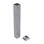 Jeu de fourreaux en acier galvanisé pour panier de basket 120 x 120mm