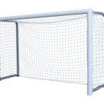 Mini but de Football blanc - Ancrage fourni - Acier galvanisé - Profil rond Largeur 1,50m x Hauteur 1,00m x Profondeur 0,67m