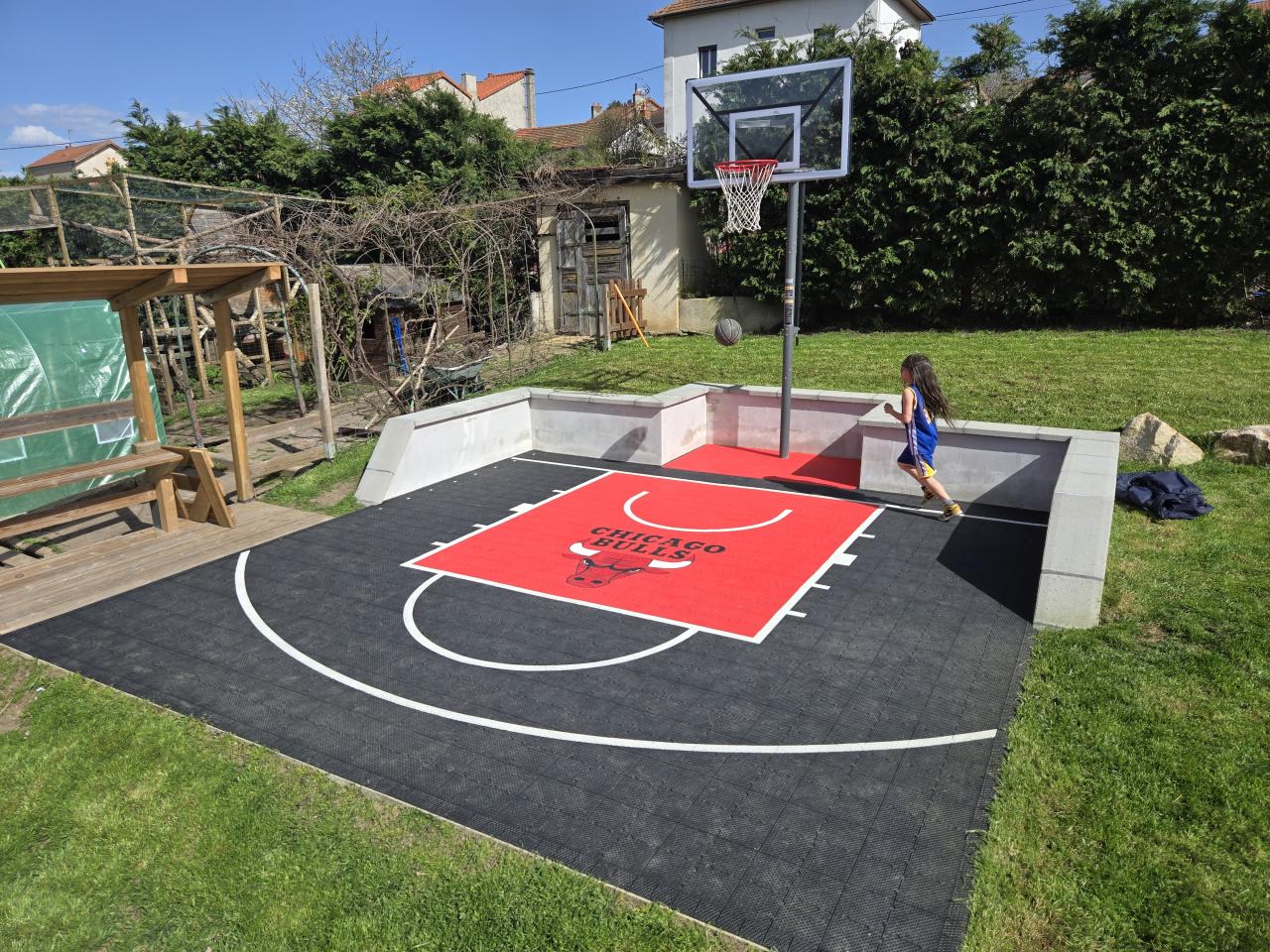 image terrain en dalles clipsables